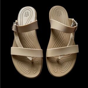 Crocs Beige Strappy Sandals